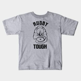 Rugby Tough Rhino Mascot Kids T-Shirt